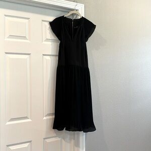 Black midi dress size 6 WHBM
